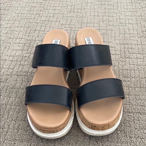Steve Madden Black Women's Sandals - Picture 2 of 4